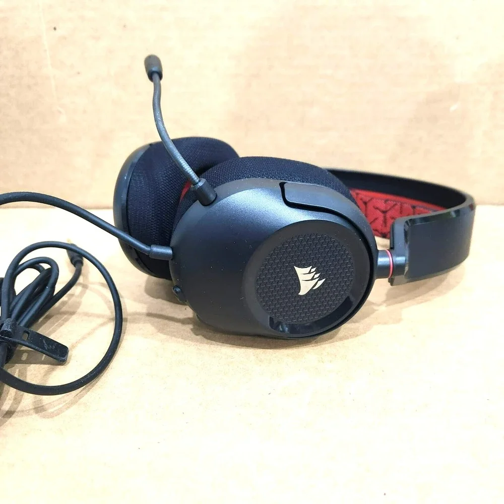 Corsair HS35 v2 Wired Gaming Headset Red 3.5mm Jack PC‎ PS5 Xbox Switch